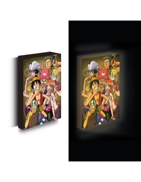 One-Piece-Lienzo-Iluminado-Chopper-Amigos
