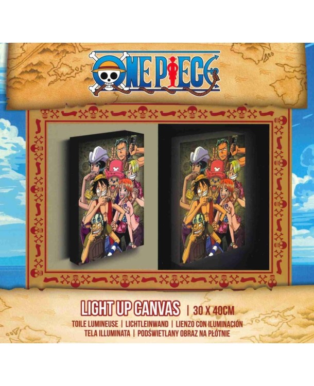 One-Piece-Lienzo-Iluminado-Chopper-Amigos