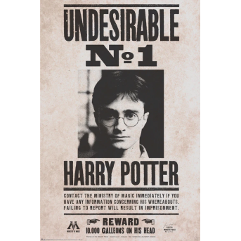 Poster Undesirable Nº1 Harry Potter
